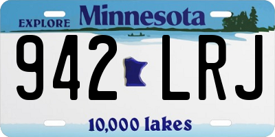 MN license plate 942LRJ
