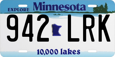 MN license plate 942LRK