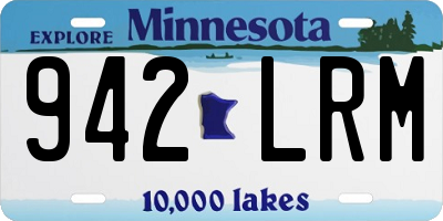 MN license plate 942LRM