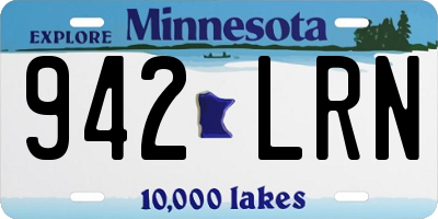 MN license plate 942LRN