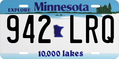 MN license plate 942LRQ
