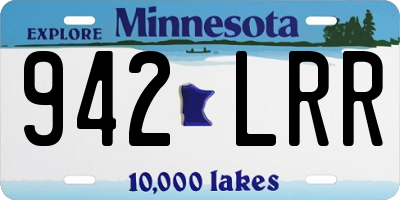 MN license plate 942LRR