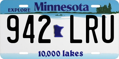 MN license plate 942LRU