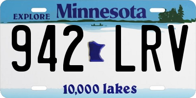 MN license plate 942LRV