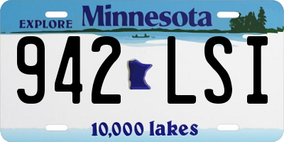MN license plate 942LSI
