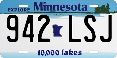 MN license plate 942LSJ