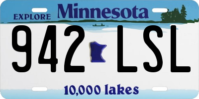 MN license plate 942LSL