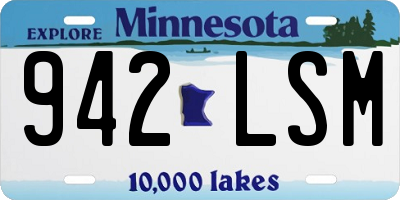 MN license plate 942LSM