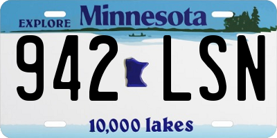 MN license plate 942LSN