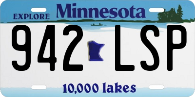MN license plate 942LSP