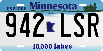 MN license plate 942LSR