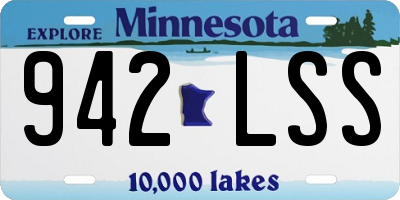 MN license plate 942LSS