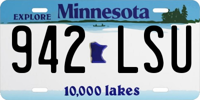 MN license plate 942LSU