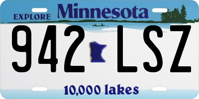 MN license plate 942LSZ