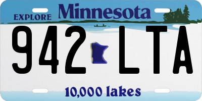 MN license plate 942LTA