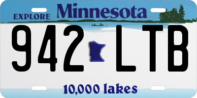MN license plate 942LTB