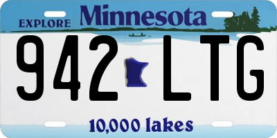 MN license plate 942LTG