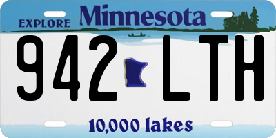 MN license plate 942LTH