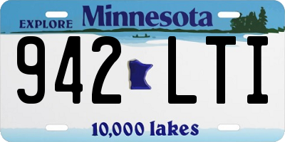 MN license plate 942LTI