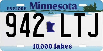 MN license plate 942LTJ