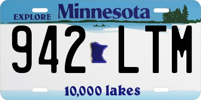 MN license plate 942LTM