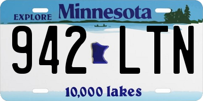 MN license plate 942LTN