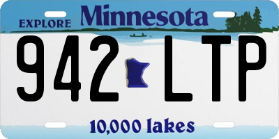 MN license plate 942LTP
