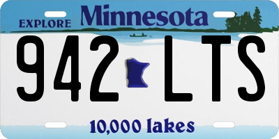 MN license plate 942LTS