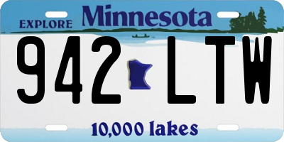 MN license plate 942LTW