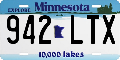 MN license plate 942LTX