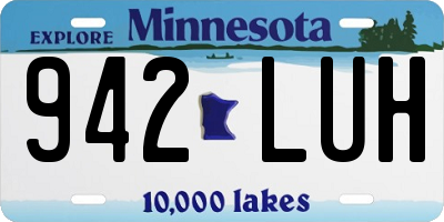 MN license plate 942LUH