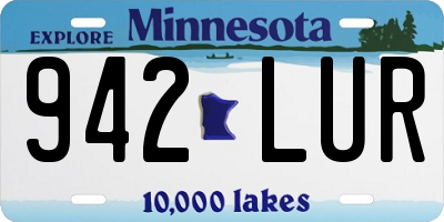 MN license plate 942LUR