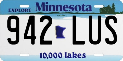 MN license plate 942LUS