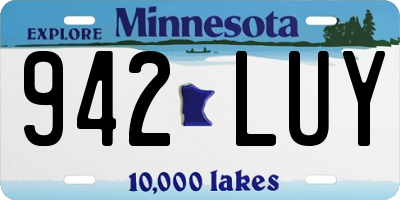 MN license plate 942LUY