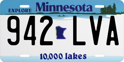 MN license plate 942LVA