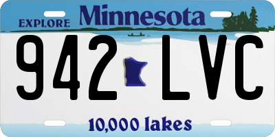MN license plate 942LVC