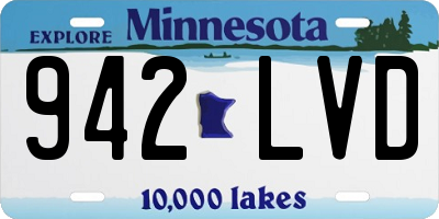 MN license plate 942LVD