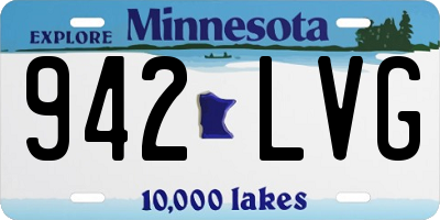 MN license plate 942LVG