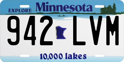 MN license plate 942LVM
