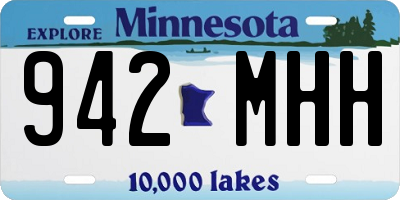 MN license plate 942MHH