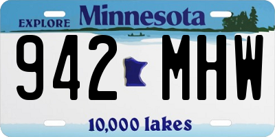 MN license plate 942MHW