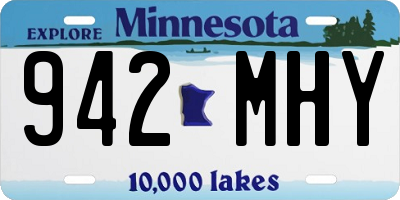 MN license plate 942MHY