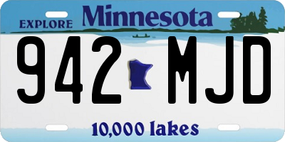 MN license plate 942MJD
