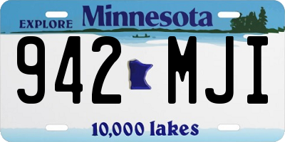 MN license plate 942MJI