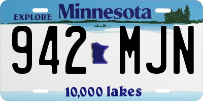 MN license plate 942MJN