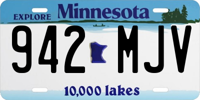 MN license plate 942MJV