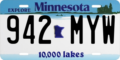 MN license plate 942MYW