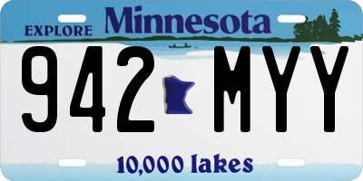 MN license plate 942MYY