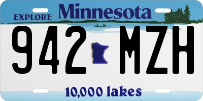 MN license plate 942MZH