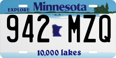 MN license plate 942MZQ